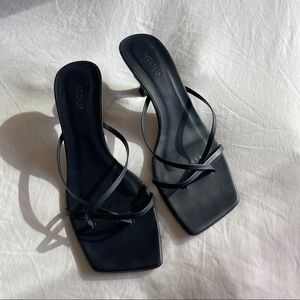 Neous 38.5 strappy heel sandals navy blue